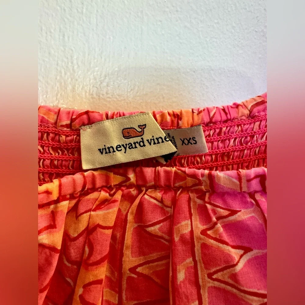 Vineyard Vines Pink Smock Ruffle 👗 Dress for sale! Has pockets on both sides :) - Picture 6 of 10